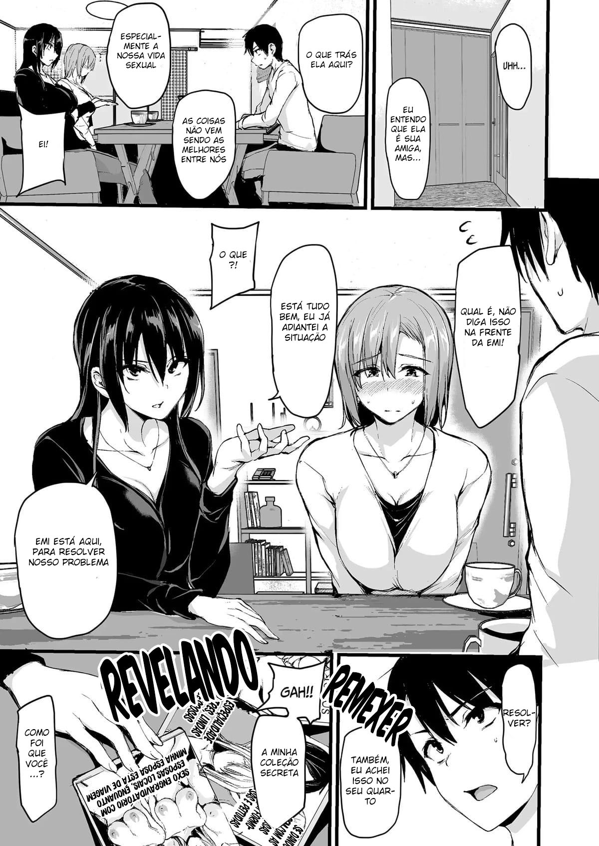 Eu não consigo ficar duro sem dois pares de seios, então minha esposa chamou uma amiga!