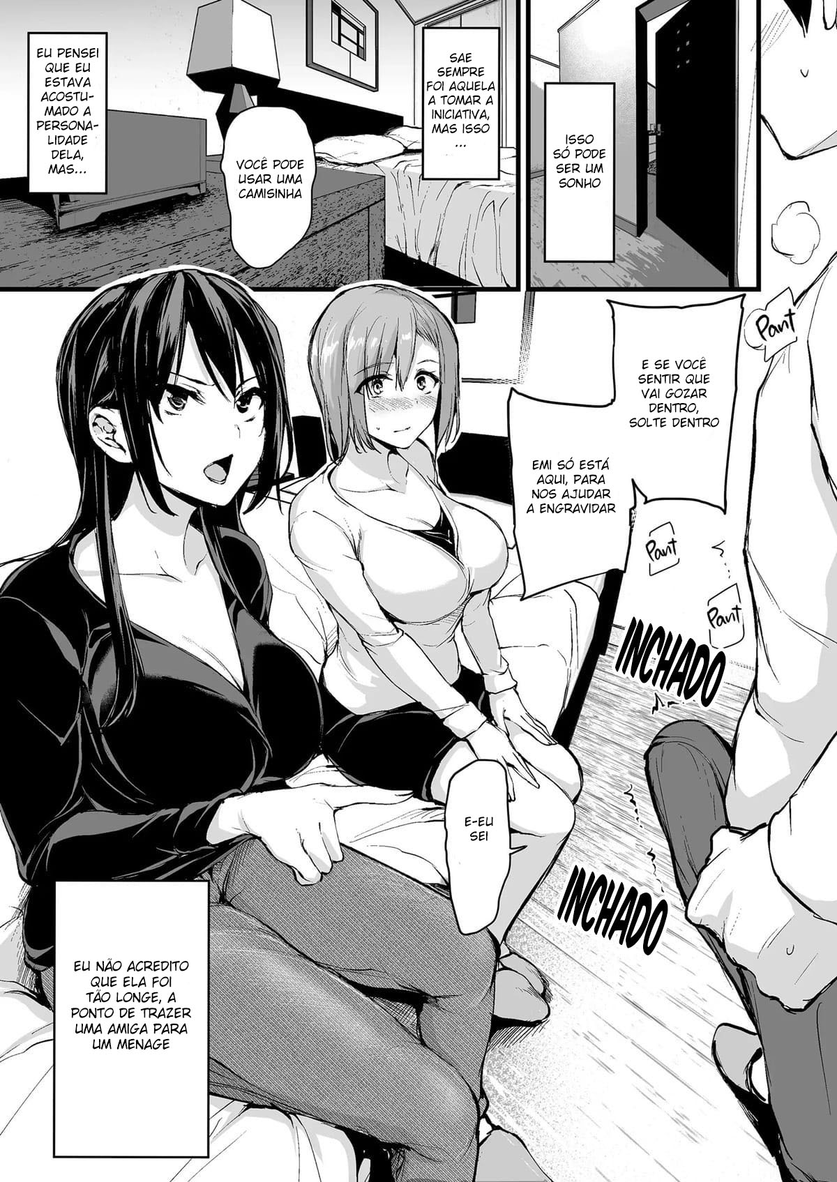 Eu não consigo ficar duro sem dois pares de seios, então minha esposa chamou uma amiga!