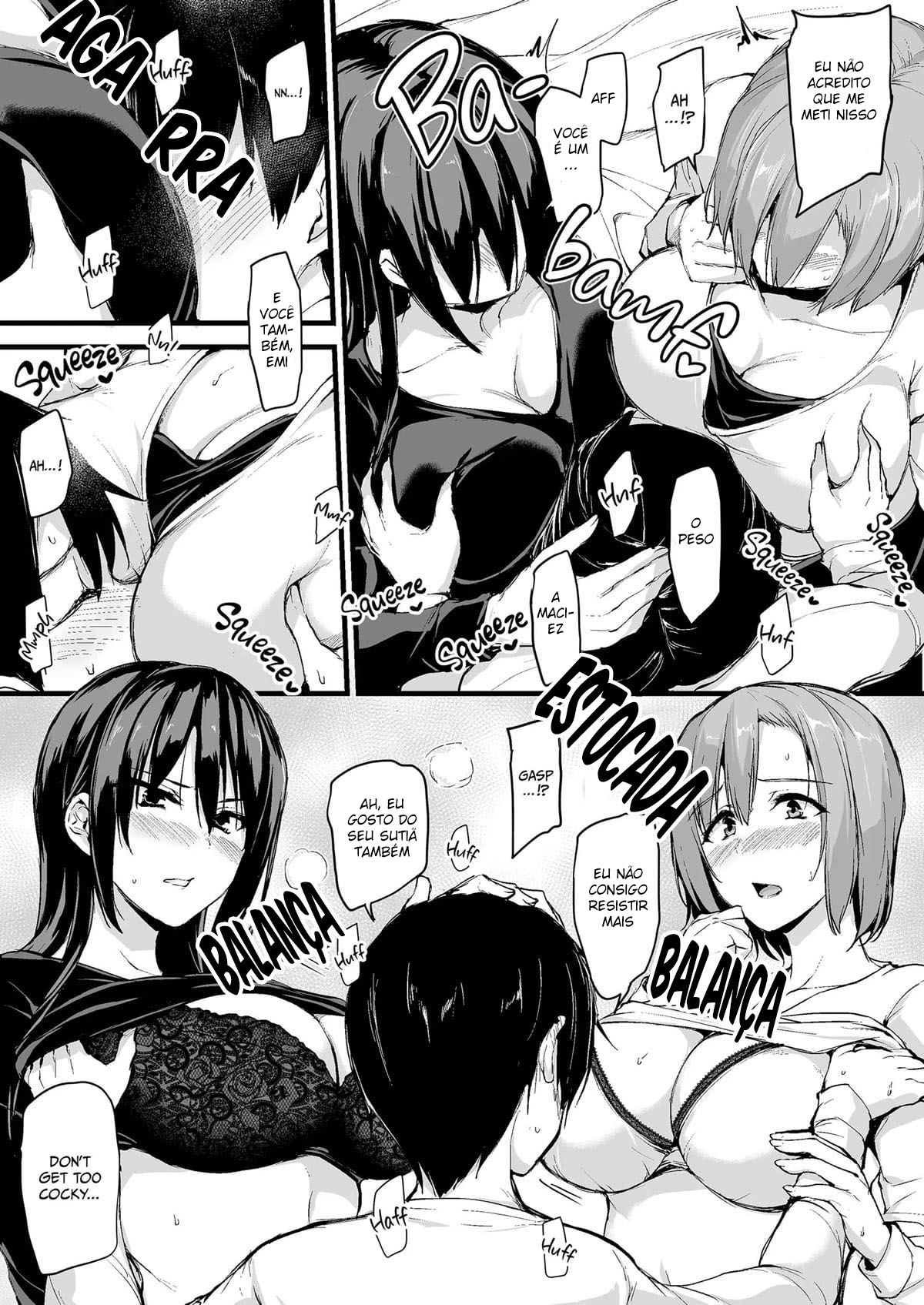 Eu não consigo ficar duro sem dois pares de seios, então minha esposa chamou uma amiga!